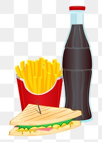 Fast food png sticker clipart, transparent background. Free public domain CC0 image.