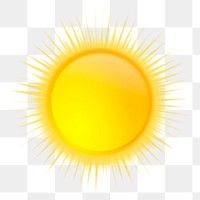 Bright sun png sticker, transparent background. Free public domain CC0 image.