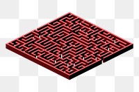 Labyrinth game png sticker, transparent background. Free public domain CC0 image.