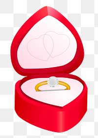 Engagement ring png sticker, transparent background. Free public domain CC0 image.
