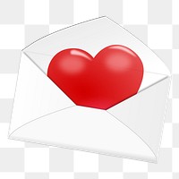 Valentine's love letter png sticker, transparent background. Free public domain CC0 image.