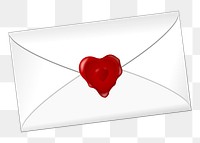 Love letter png sticker, transparent background. Free public domain CC0 image.