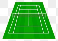 Tennis court png sticker clipart, transparent background. Free public domain CC0 image.
