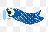 PNG Koinobori fish flag sticker, transparent background. Free public domain CC0 image.