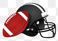 American football png sticker clipart, transparent background. Free public domain CC0 image.