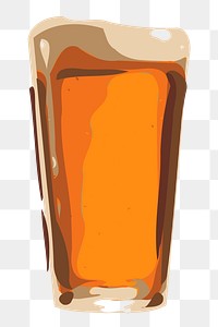 Beer pint png sticker, transparent background. Free public domain CC0 image.