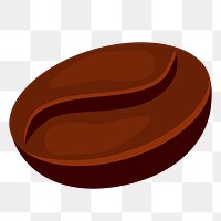 Coffee bean png sticker, transparent background. Free public domain CC0 image.