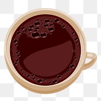 Coffee cup png sticker, transparent background. Free public domain CC0 image.