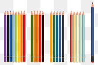 Colorful pencils png sticker, transparent background. Free public domain CC0 image.