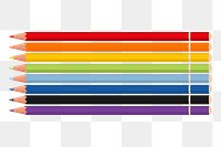 Colored pencils png sticker, transparent background. 
