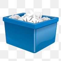 Paper recycling box png sticker, transparent background. Free public domain CC0 image.
