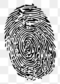 Fingerprint stamp png sticker, transparent background. Free public domain CC0 image.