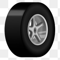 Car wheel png sticker, transparent background. Free public domain CC0 image.