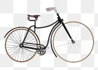Vintage bicycle png sticker, transparent background. Free public domain CC0 image.
