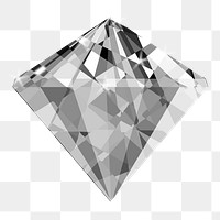 Diamond png sticker, transparent background. Free public domain CC0 image.