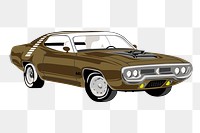 Classic sports car png sticker, transparent background. Free public domain CC0 image.