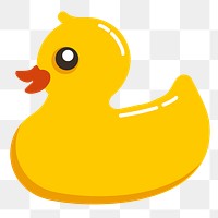 Rubber duck png sticker clipart, transparent background. Free public domain CC0 image.