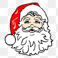 Father Christmas png sticker, Santa Claus in transparent background. Free public domain CC0 image.