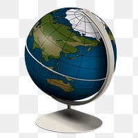 Geography globe png sticker clipart, transparent background. Free public domain CC0 image.