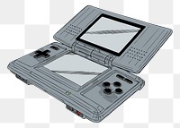 Game console png sticker drawing, transparent background. Free public domain CC0 image.