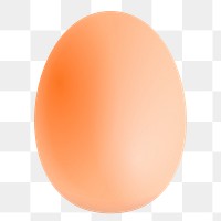 Brown egg png sticker clipart, transparent background. Free public domain CC0 image.