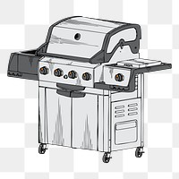 Barbeque grill png sticker cooking device illustration, transparent background. Free public domain CC0 image.