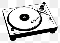 Turntable png sticker entertainment illustration, transparent background. Free public domain CC0 image.