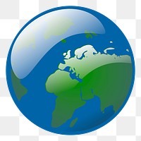 Globe png sticker, geography illustration, transparent background. Free public domain CC0 image.