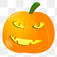 Halloween pumpkin png sticker festive illustration, transparent background. Free public domain CC0 image.