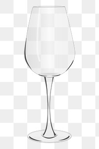 Wineglass png sticker object illustration, transparent background. Free public domain CC0 image.