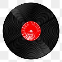 Vinyl record png sticker entertainment illustration, transparent background. Free public domain CC0 image.