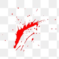 Blood splatter png sticker illustration, transparent background. Free public domain CC0 image.