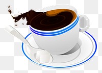 Coffee cup png sticker beverage illustration, transparent background. Free public domain CC0 image.