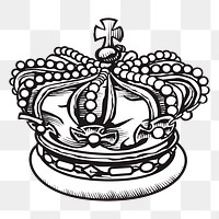 Crown png sticker object illustration, transparent background. Free public domain CC0 image.