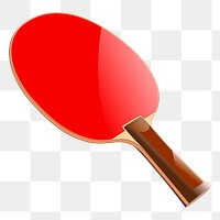 PNG table tennis paddle sticker, sports illustration, transparent background. Free public domain CC0 image.