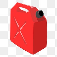 Gasoline gallon png sticker object illustration, transparent background. Free public domain CC0 image.