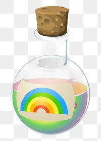 Alchemy potion png sticker object illustration, transparent background. Free public domain CC0 image.