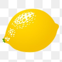 Lemon png sticker vegetable illustration, transparent background. Free public domain CC0 image.