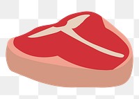 Meat png sticker food illustration, transparent background. Free public domain CC0 image.