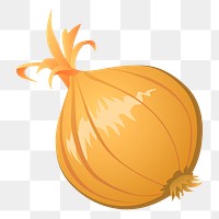 Onion png sticker vegetable illustration, transparent background. Free public domain CC0 image.