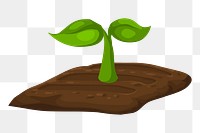 Seedling png sticker plant illustration, transparent background. Free public domain CC0 image.