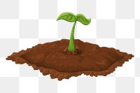 Seedling png sticker plant illustration, transparent background. Free public domain CC0 image.