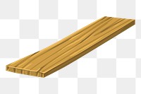 Wood board png sticker object illustration, transparent background. Free public domain CC0 image.