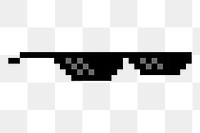 8bit sunglasses png sticker object illustration, transparent background. Free public domain CC0 image.