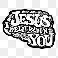 Jesus sign png sticker religious illustration, transparent background. Free public domain CC0 image.