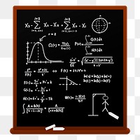 Blackboard png sticker school supply illustration, transparent background. 