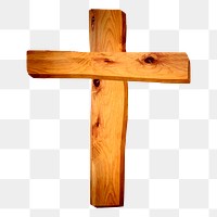 Christian cross png sticker, transparent background. Free public domain CC0 image.