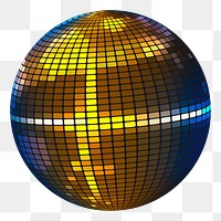 Disco ball png sticker entertainment illustration, transparent background. Free public domain CC0 image.