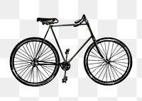 Bicycle png sticker, vehicle watercolor illustration, transparent background