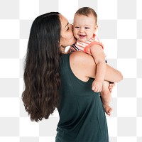 Png mom and baby clipart, family, transparent background